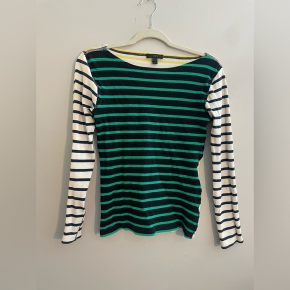J. Crew Tops - J.Crew Colorful MixMatched Striped Long Sleeve Shirt